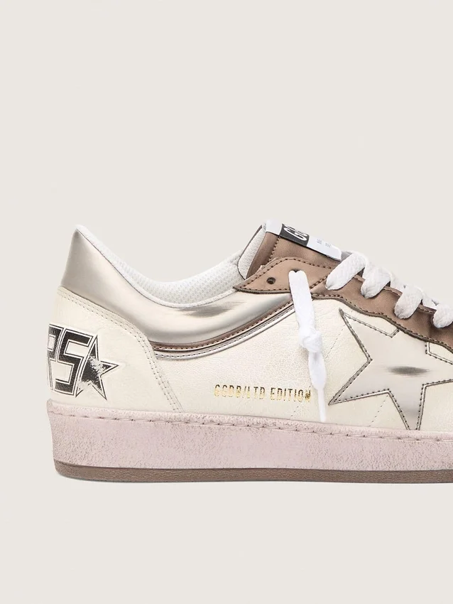 Zapatillas Ball Star LTD para hombre en piel napa con estrella metálica de origen biológico e inserciones