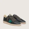Zapatillas Ball Star LTD para hombre en piel negra con estrella bordada en verde