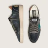 Zapatillas Ball Star LTD para hombre en piel negra con estrella bordada en verde