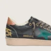 Zapatillas Ball Star LTD para hombre en piel negra con estrella bordada en verde