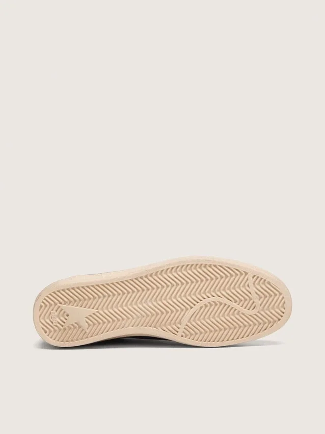 Zapatillas Ball Star LTD para hombre en piel negra con estrella bordada en verde