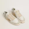 Zapatillas Ball Star LTD para mujer con estrella beige y lengüeta negra en el talón