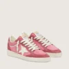 Zapatillas Ball Star LTD para mujer en ante rosa con estrella de piel color crema e inserciones de ante rojo