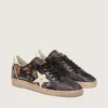 Zapatillas Ball Star LTD para mujer en napa color ébano con bordados multicolores y estrella blanca