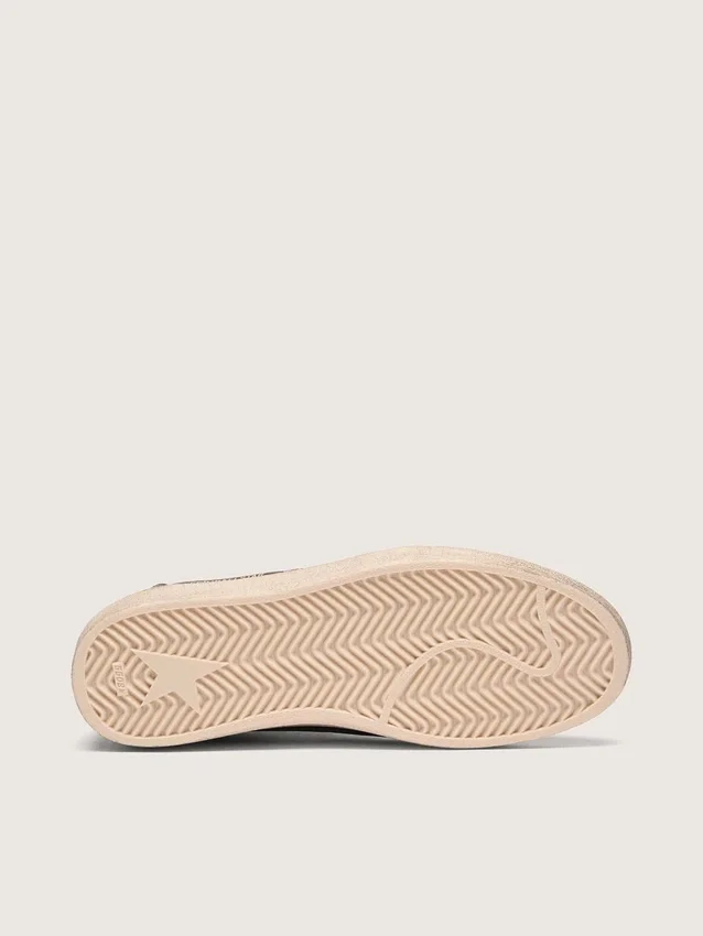 Zapatillas Ball Star LTD para mujer en napa color ébano con bordados multicolores y estrella blanca