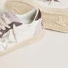 Zapatillas Ball Star LTD para mujer en napa con estrella de piel con lámina de platino y lengüeta del talón de piel nobuk burdeos
