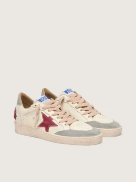 Zapatillas Ball Star LTD para mujer en napa con estrella de piel y lengüeta del talón de ante plateado