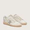 Zapatillas Ball Star LTD para mujer en piel blanca con estrella de piel de potro con estampado animal