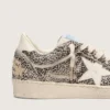 Zapatillas Ball Star LTD para mujer en piel de potro con estampado de leopardo y estrella de piel color crema