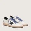 Zapatillas Ball Star LTD para mujer en piel napa blanca con estrella y lengüeta del talón de piel negra