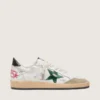 Zapatillas Ball Star para hombre con estrella de piel metalizada y lengüeta trasera de piel gris