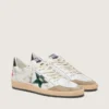 Zapatillas Ball Star para hombre con estrella de piel metalizada y lengüeta trasera de piel gris