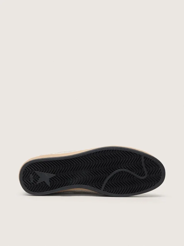 Zapatillas Ball Star para hombre con estrella de piel metalizada y lengüeta trasera de piel gris