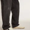 Zapatillas Ball Star para hombre con estrella de piel negra y lengüeta trasera de piel verde