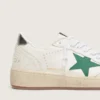 Zapatillas Ball Star para hombre con estrella de piel verde y lengüeta metálica en el talón