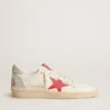 Zapatillas «Ball Star» para hombre de San Valentín con estrella de piel roja y letras rojas de Swarovski