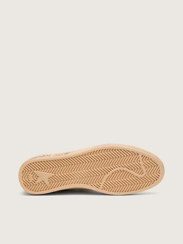 Zapatillas Ball Star para hombre en ante amarillo con estrella plateada e inserciones de malla amarilla