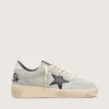 Zapatillas Ball Star para hombre en ante gris con estrella de piel negra