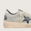 Zapatillas Ball Star para hombre en ante gris con estrella de piel negra