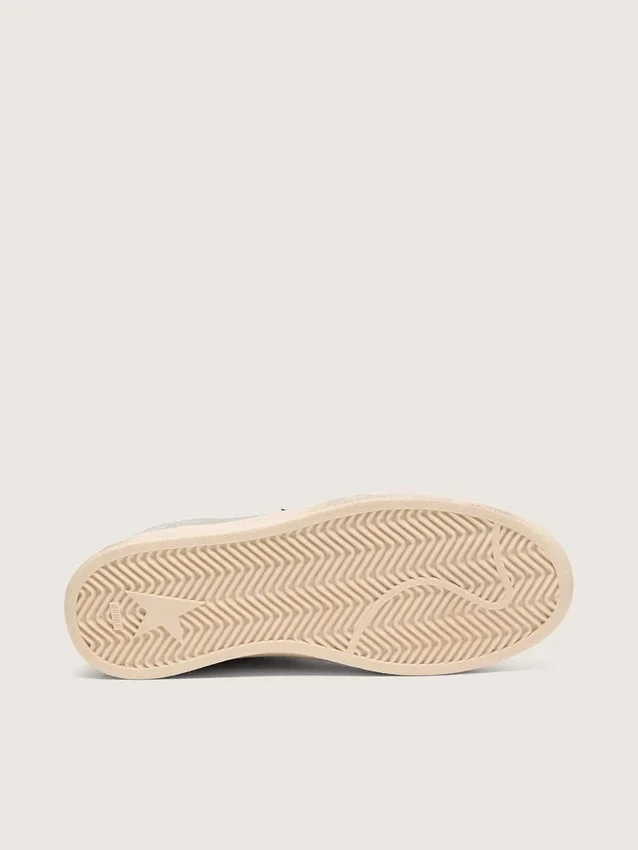 Zapatillas Ball Star para hombre en ante gris con estrella de piel negra