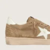 Zapatillas «Ball Star» para hombre en ante marrón con estrella de piel blanca