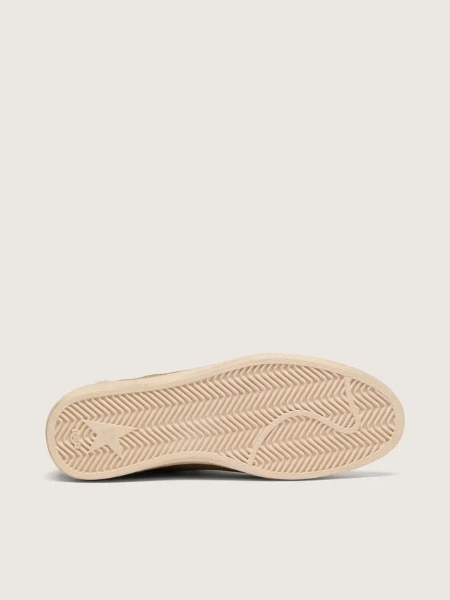 Zapatillas «Ball Star» para hombre en ante marrón con estrella de piel blanca