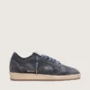 Zapatillas Ball Star para hombre en ante perforado azul oscuro con estrella de ante azul oscuro