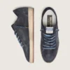 Zapatillas Ball Star para hombre en ante perforado azul oscuro con estrella de ante azul oscuro