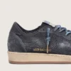 Zapatillas Ball Star para hombre en ante perforado azul oscuro con estrella de ante azul oscuro