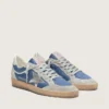 Zapatillas Ball Star para hombre en nailon azul vaquero con inserciones de ante gris claro y estrella de piel plateada metalizada
