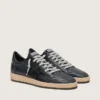Zapatillas Ball Star para hombre en napa negra con estrella de ante y lengüeta trasera de napa