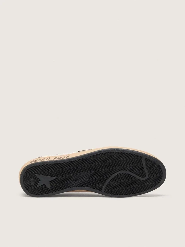 Zapatillas Ball Star para hombre en napa y malla con estrella de ante e inserciones de piel marrón