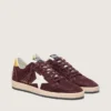Zapatillas Ball Star para hombre en nubuck color chocolate con estrella y lengüeta en el talón de piel