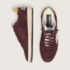 Zapatillas Ball Star para hombre en nubuck color chocolate con estrella y lengüeta en el talón de piel