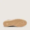 Zapatillas Ball Star para hombre en piel marrón con estrella de ante beige y abalorios