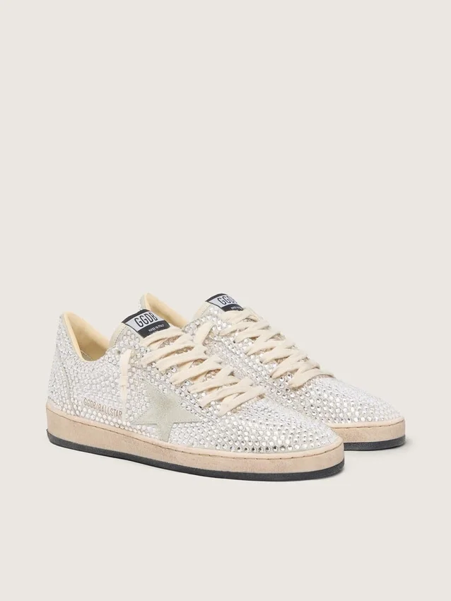 Zapatillas Ball Star para mujer con cristales Swarovski y estrella de ante gris