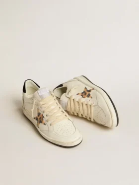 Zapatillas Ball Star para mujer con estrella con estampado de leopardo adornada con cristales Swarovski