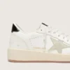Zapatillas Ball Star para mujer con estrella de ante gris hielo y lengüeta del talón de piel negra brillante