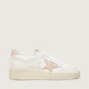Zapatillas Ball Star para mujer con estrella de nubuck rosa y lengüeta en el talón