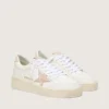 Zapatillas Ball Star para mujer con estrella de nubuck rosa y lengüeta en el talón