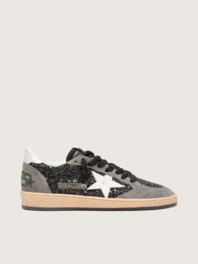 Zapatillas Ball Star para mujer con purpurina, estrella de piel y lengüeta metálica en el talón