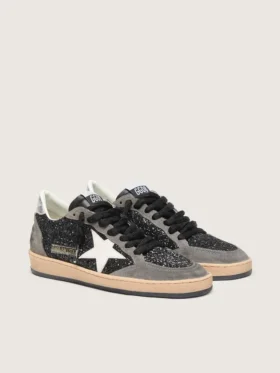 Zapatillas Ball Star para mujer con purpurina, estrella de piel y lengüeta metálica en el talón