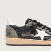 Zapatillas Ball Star para mujer con purpurina, estrella de piel y lengüeta metálica en el talón