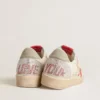 Zapatillas Ball Star para mujer de San Valentín con estrella de piel roja y letras rojas de Swarovski