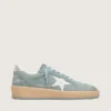 Zapatillas Ball Star para mujer en ante azul claro con estrella blanca