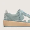 Zapatillas Ball Star para mujer en ante azul claro con estrella blanca