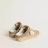 Zapatillas Ball Star para mujer en ante beige con estrella de piel blanca