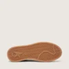 Zapatillas Ball Star para mujer en ante beige con estrella y lengüeta del talón de piel blanca