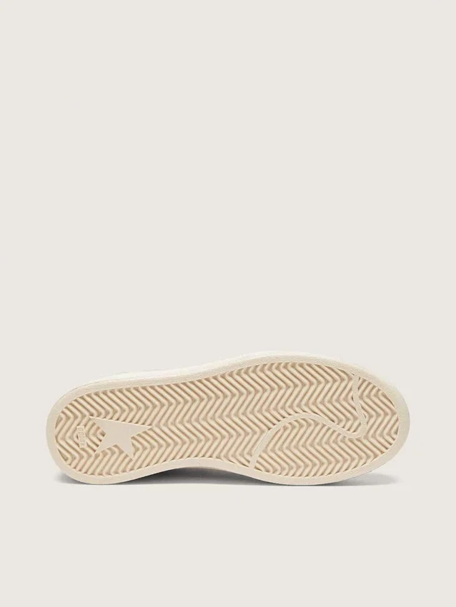 Zapatillas Ball Star para mujer en ante gris claro con inserciones de estrella y purpurina