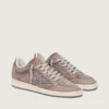 Zapatillas Ball Star para mujer en ante lavanda con estrella plateada brillante y lengüeta del talón de piel laminada
